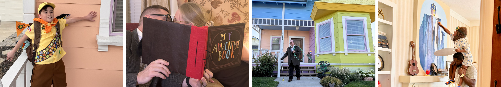 4-panel photo Up house photoshoot shots